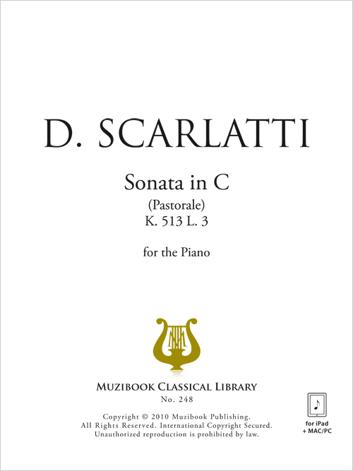 Sonate En Do Majeur K 513 Pastorale Piano Domenico Scarlatti