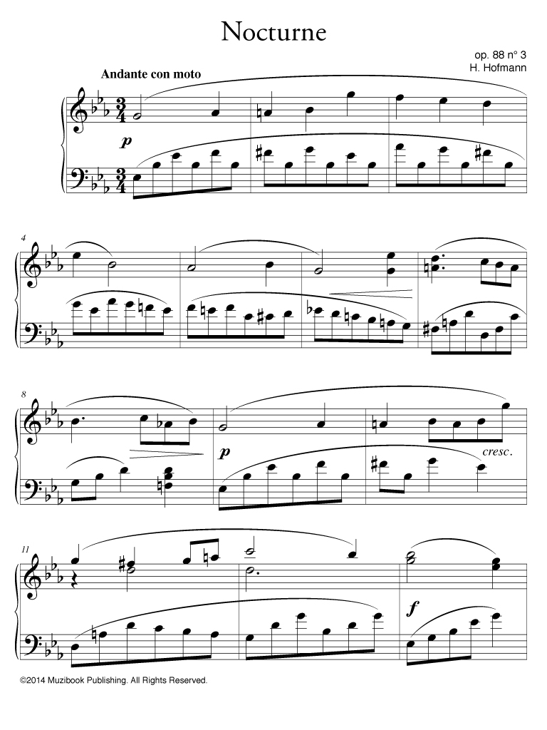 Morceaux de piano pour la 2ème année