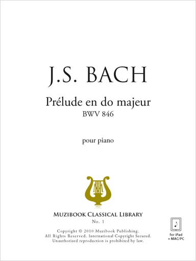 Prélude en do majeur BWV 846 - Johann Sebastian Bach - Muzibook Publishing