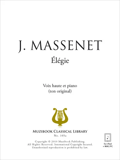 Élégie - Jules Massenet - Muzibook Publishing