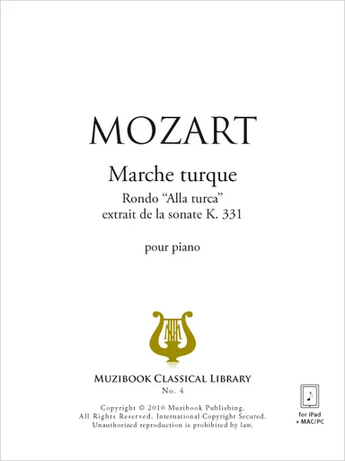 Marche turque - Wolfgang Amadeus Mozart - Muzibook Publishing