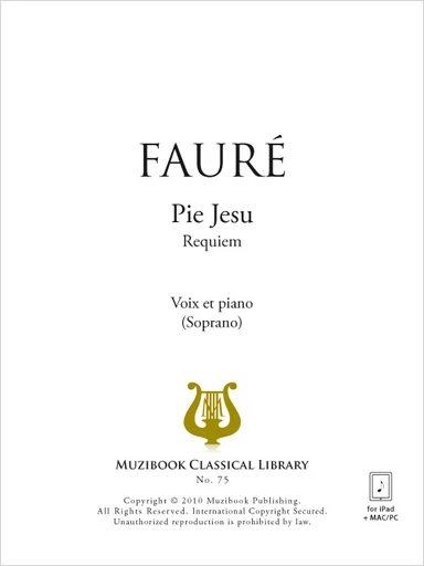 Pie Jesu - Gabriel Fauré - Muzibook Publishing