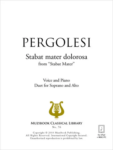 Stabat mater dolorosa - Giovanni Battista Pergolesi - Muzibook Publishing