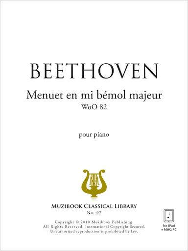 Menuet en mi bémol majeur WoO 82 - Ludwig van Beethoven - Muzibook Publishing