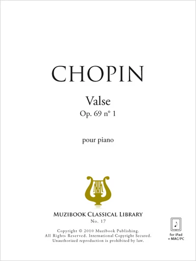 Valse en la bémol majeur op. 69 n° 1 - Frédéric Chopin - Muzibook Publishing