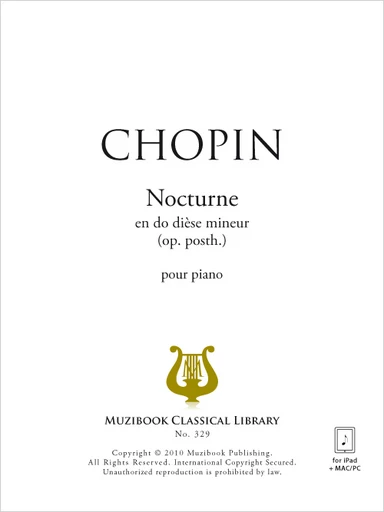 Nocturne en do dièse mineur (posth.) - Frédéric Chopin - Muzibook Publishing