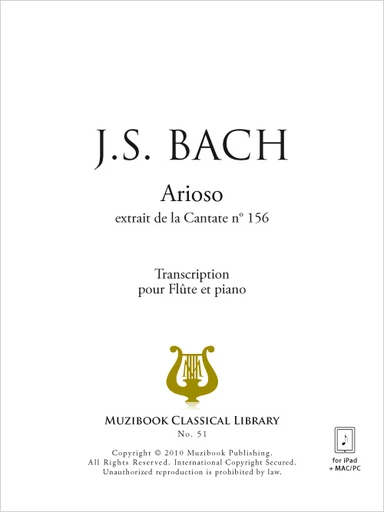 Arioso - Johann Sebastian Bach - Muzibook Publishing