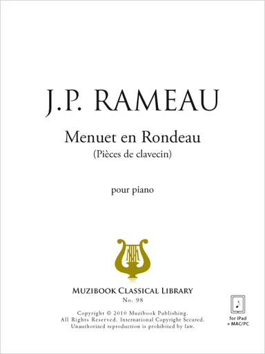 Menuet en Rondeau - Jean-Philippe Rameau - Muzibook Publishing