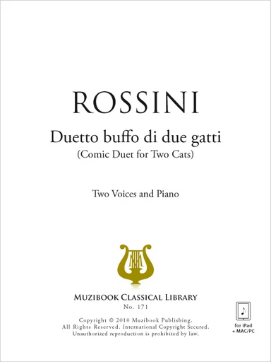 Duetto buffo di due gatti - Gioachino Rossini - Muzibook Publishing