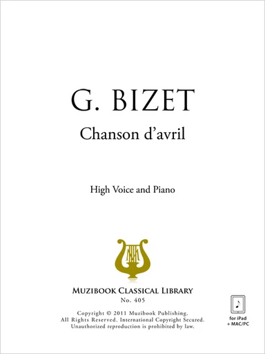 Chanson d'avril - Georges Bizet - Muzibook Publishing