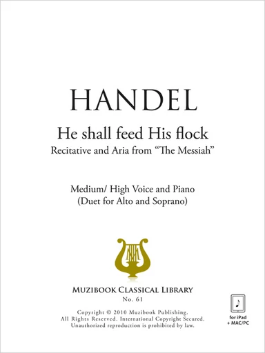 He shall feed His flock - Georg Friedrich Haendel - Muzibook Publishing