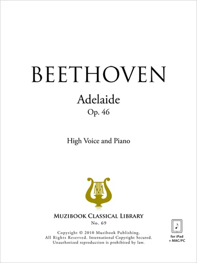 Adelaide op. 46 - Ludwig van Beethoven - Muzibook Publishing