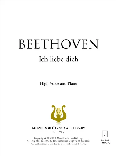 Ich liebe dich - Ludwig van Beethoven - Muzibook Publishing