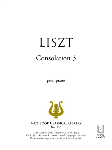 Consolation n° 3 - Franz Liszt - Muzibook Publishing