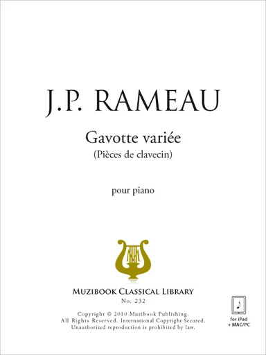 Gavotte variée - Jean-Philippe Rameau - Muzibook Publishing