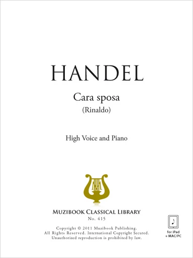 Cara sposa - Georg Friedrich Haendel - Muzibook Publishing