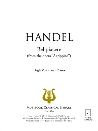 Bel piacere - Georg Friedrich Haendel - Muzibook Publishing