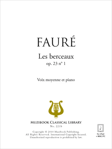 Les berceaux - Gabriel Fauré - Muzibook Publishing