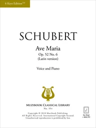 Ave Maria op. 52 n° 6 version latin (6 Keys Edition™)