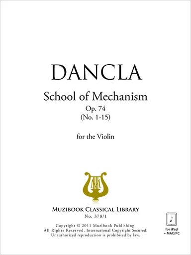 L'école du mécanisme op. 77 n° 1-15 - Charles Dancla - Muzibook Publishing