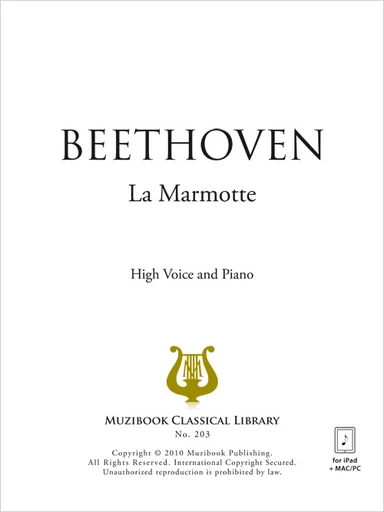 La Marmotte op. 52 n° 7 - Ludwig van Beethoven - Muzibook Publishing