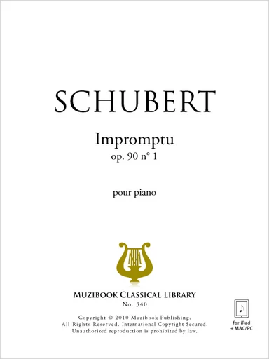 Impromptu op. 90 n° 1 - Franz Schubert - Muzibook Publishing