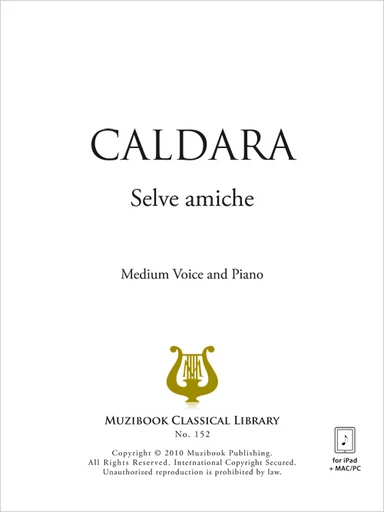 Selve amiche - Antonio Caldara - Muzibook Publishing