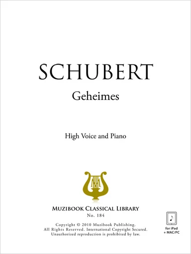 Geheimes - Franz Schubert - Muzibook Publishing