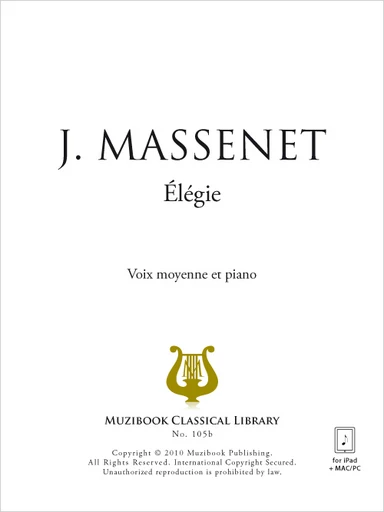 Élégie - Jules Massenet - Muzibook Publishing