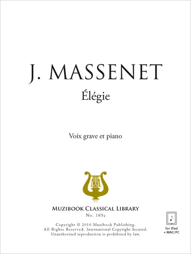 Élégie - Jules Massenet - Muzibook Publishing