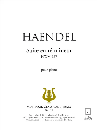 Suite en ré mineur HWV 437 - Georg Friedrich Haendel - Muzibook Publishing