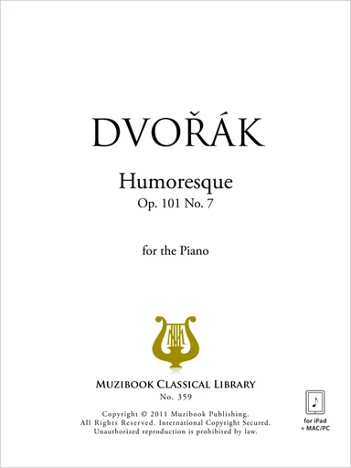 Humoresque op. 101 n° 7 - Antonín Dvořák - Muzibook Publishing