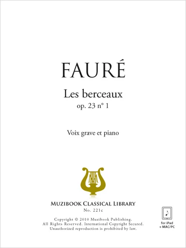 Les berceaux - Gabriel Fauré - Muzibook Publishing