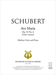 Ave Maria op. 52 n° 6 version latin