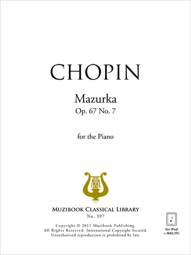 Mazurka en la mineur op. 67 n° 4 - Frédéric Chopin - Muzibook Publishing