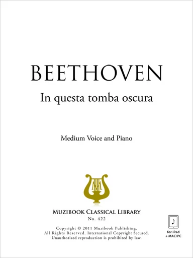 In questa tomba oscura - Ludwig van Beethoven - Muzibook Publishing