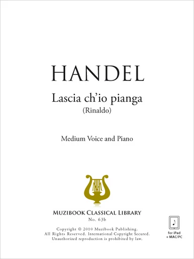 Lascia ch'io pianga - Georg Friedrich Haendel - Muzibook Publishing