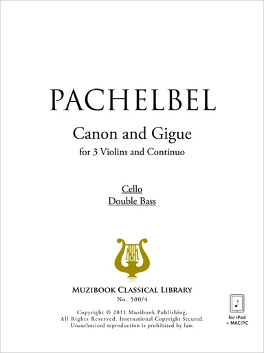 Canon et Gigue (Partie séparée) - Johann Pachelbel - Muzibook Publishing