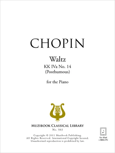 Valse en mi bémol majeur KK IVa No. 14 (posthume) - Frédéric Chopin - Muzibook Publishing