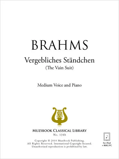 Vergebliches Ständchen - Johannes Brahms - Muzibook Publishing