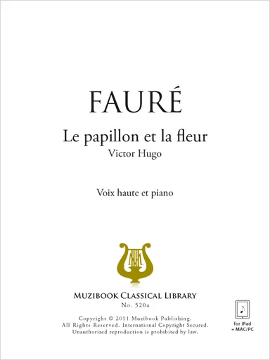 Le papillon et la fleur - Gabriel Fauré - Muzibook Publishing