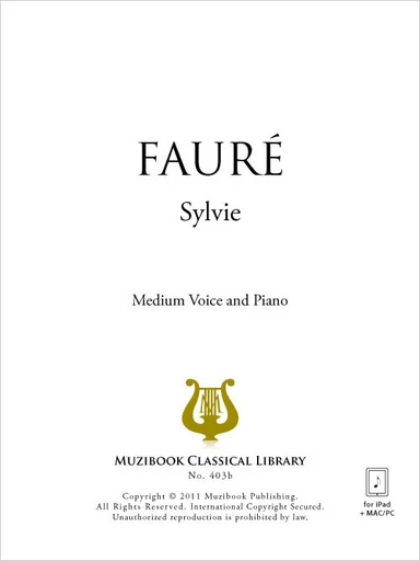 Sylvie - Gabriel Fauré - Muzibook Publishing