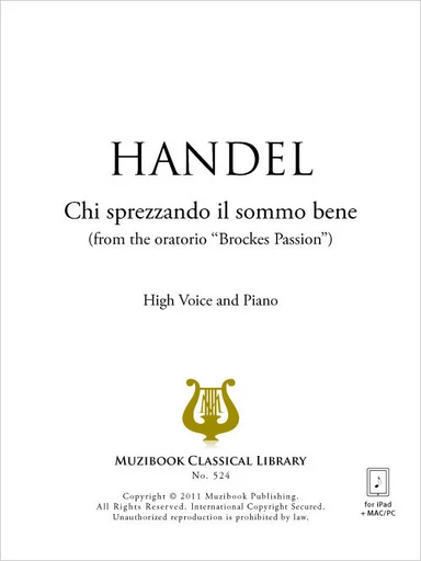 Chi sprezzando - Georg Friedrich Haendel - Muzibook Publishing