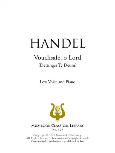 Vouchsafe, o Lord - Georg Friedrich Haendel - Muzibook Publishing