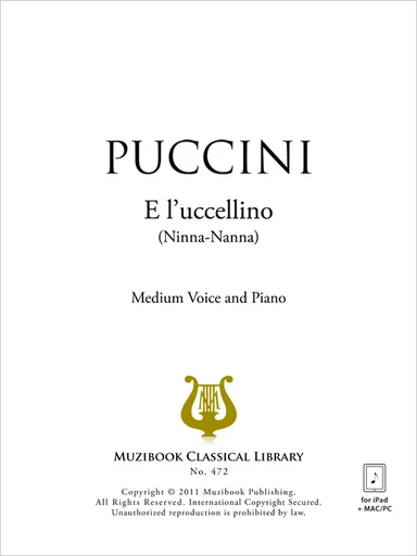 E l'uccellino - Giacomo Puccini - Muzibook Publishing