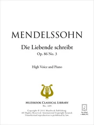 Die Liebende schreibt op. 86 n° 3