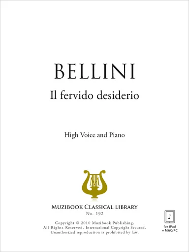 Il fervido desiderio - Vincenzo Bellini - Muzibook Publishing