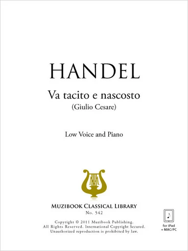 Va tacito e nascosto - Georg Friedrich Haendel - Muzibook Publishing