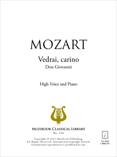 Vedrai, carino - Wolfgang Amadeus Mozart - Muzibook Publishing