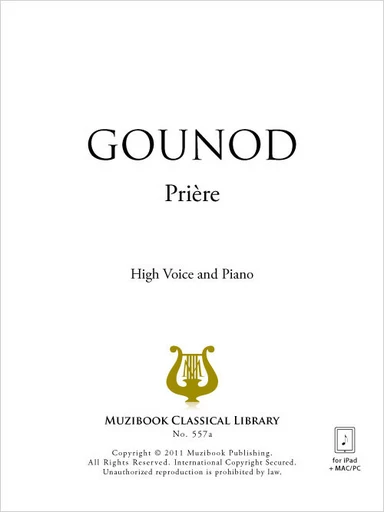 Prière - Charles Gounod - Muzibook Publishing